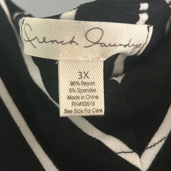 French Laundry Black and White Chevron Top - Picture 2 of 2